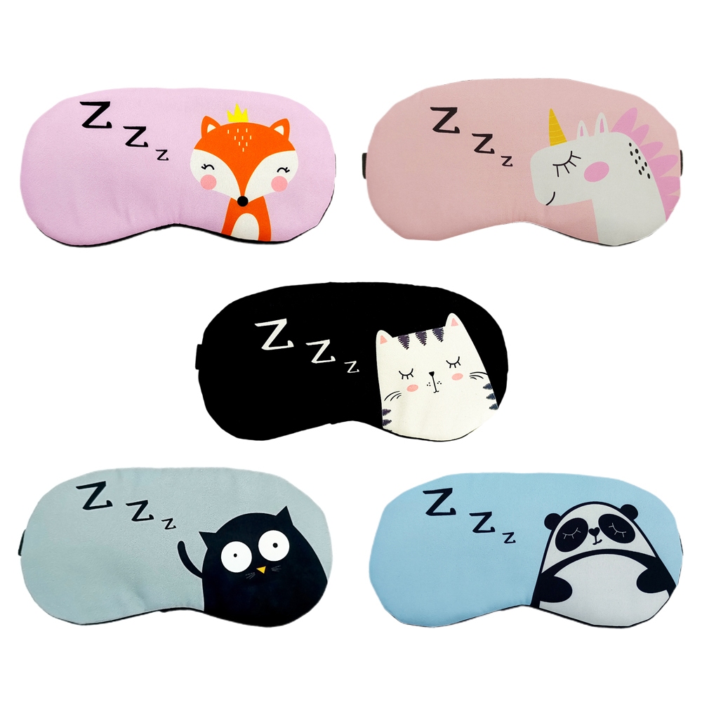 Sleeping Mask Shading Polyester Cotton Cute Printing Fashion Unisex Travel Portable Lunch Break Game Training Eye Mask Cover