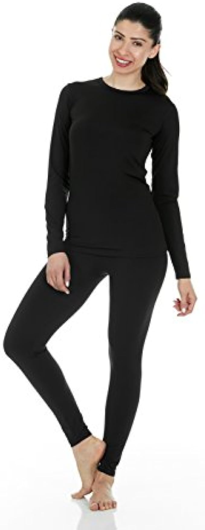 Thermajane Women's Ultra Soft Thermal Underwear Long Johns Set with Fleece Lined