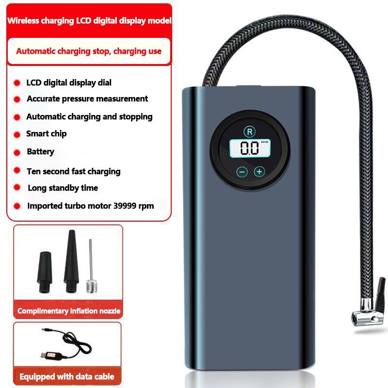 [SG ReadyStock] Portable Electric Air Compressor Inflator Air Pump Rechargeable For Motorcycle Car Bicycle Truck Basketball  Fast Inflation