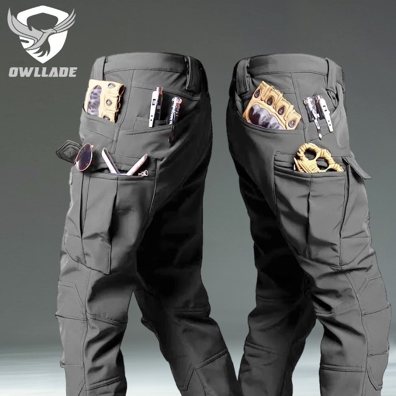 EAGLADE Black Tactical Cargo Pants for Men in Grey IX7