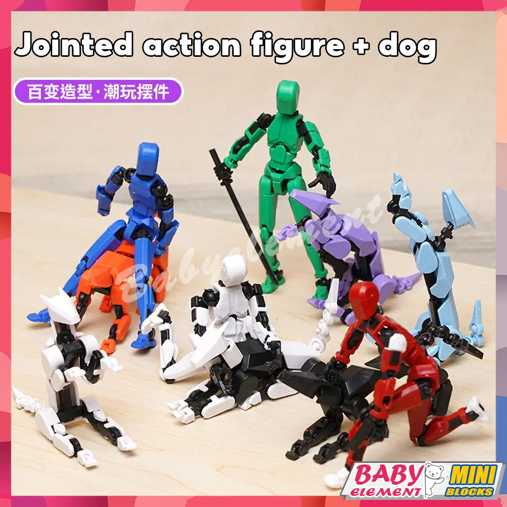3D Articulated Man 13 Style Lucky Doll with Multiple Joint Movable Toys 3rd Generation Dummy Doll DIY Decompression Minifigures